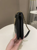 Chanel 24C Quilted XL CC Crossbody Black Calfskin