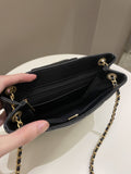 Chanel 24C Quilted XL CC Crossbody Black Calfskin