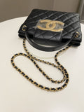 Chanel 24C Quilted XL CC Crossbody Black Calfskin
