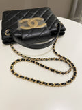 Chanel 24C Quilted XL CC Crossbody Black Calfskin