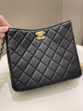 Chanel Hobo Pearl Crush Black Lambskin