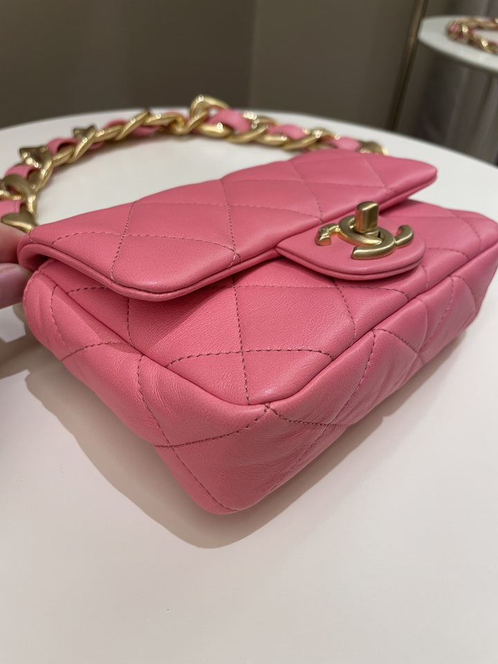 Chanel 22S Funky Town Flap Bag Pink Calfskin