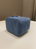 Chanel Quilted Pearl Crush Mini Vanity Cube Denim