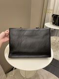 Chanel Timeless CC Shoulder Tote Black Aged Calfskin