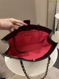 Chanel Timeless CC Shoulder Tote Black Aged Calfskin