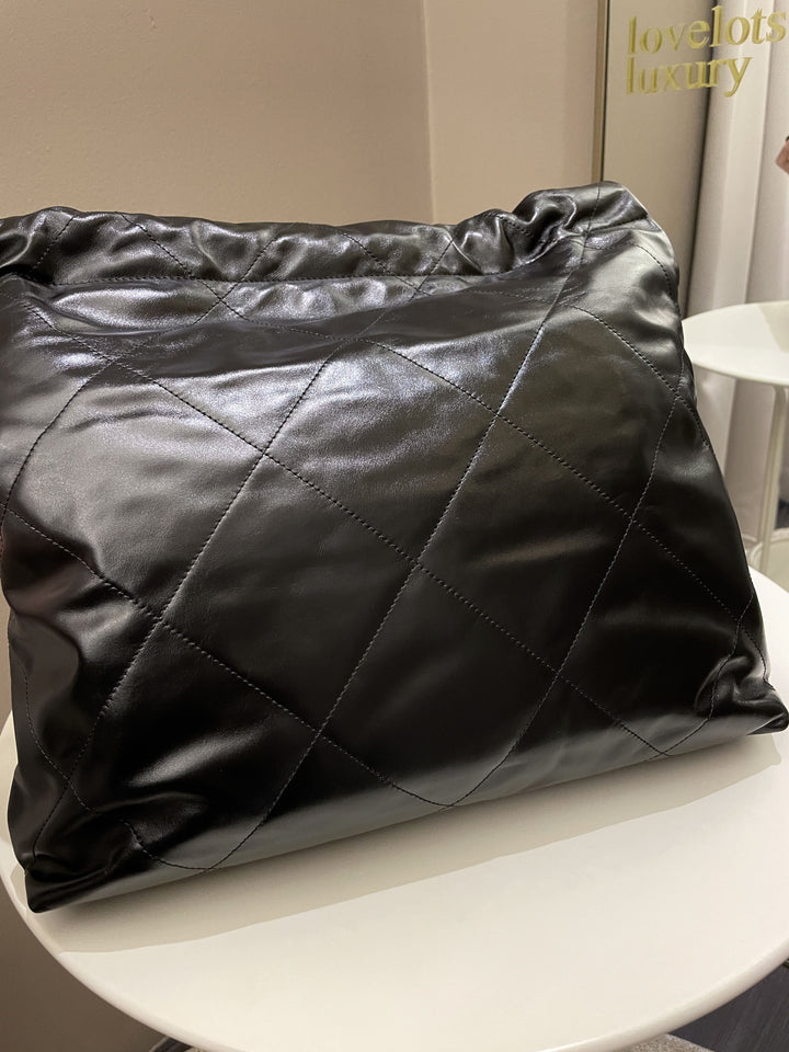 Chanel 22 Medium Black Calfskin