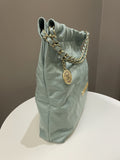 Chanel 22 Medium Tiffany Mint Calfskin