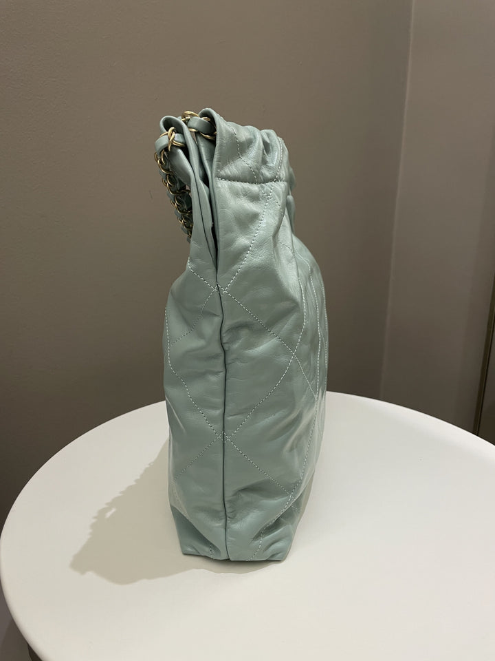 Chanel 22 Medium Tiffany Mint Calfskin