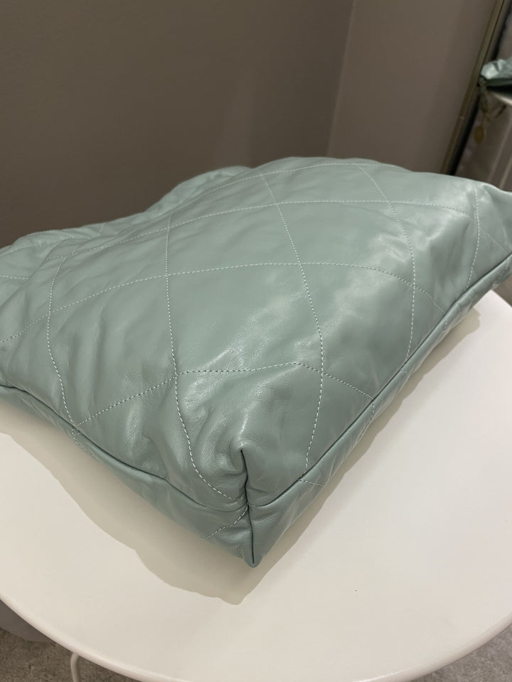 Chanel 22 Medium Tiffany Mint Calfskin