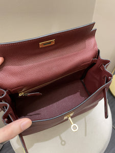 Hermes Kelly 25 Rouge H Togo