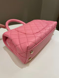 Chanel Quilted Coco Chain Handle Pink Caviar