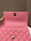 Chanel Quilted Coco Chain Handle Pink Caviar