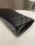 Chanel 2.55 227 Quilted Reissue Double Flap Black Aged Calfskin