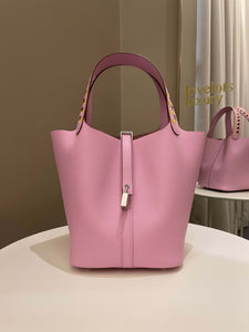 Hermes Picotin Lock 22 Tressage Mauve Sylvestre Epsom