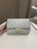 Chanel Chain Around Flap Grey Lambskin