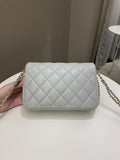 Chanel Chain Around Flap Grey Lambskin
