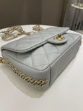 Chanel Chain Around Flap Grey Lambskin