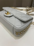 Chanel Chain Around Flap Grey Lambskin