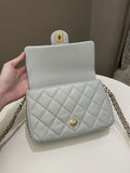 Chanel Chain Around Flap Grey Lambskin