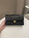 Chanel Classic Quilted Small Double Flap Black Caviar