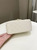 Chanel Classic Quilted Mini Square Ivory Caviar