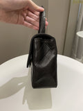 Chanel Vintage Quilted Kelly Top Handle Black Lambskin