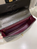 Chanel Vintage Quilted Kelly Top Handle Black Lambskin