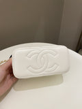 Chanel 23C Cc Mini Vanity Rectangular White Lambskin
