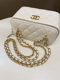 Chanel 23C Cc Mini Vanity Rectangular White Lambskin