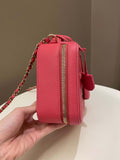 Chanel Filigree Vanity Case Pink Caviar