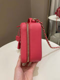 Chanel Filigree Vanity Case Pink Caviar