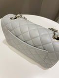 Chanel Classic Quilted Mini Rectangular Light Grey Lambskin