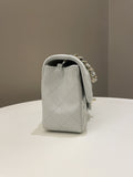 Chanel Classic Quilted Mini Rectangular Light Grey Lambskin
