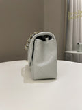 Chanel Classic Quilted Mini Rectangular Light Grey Lambskin