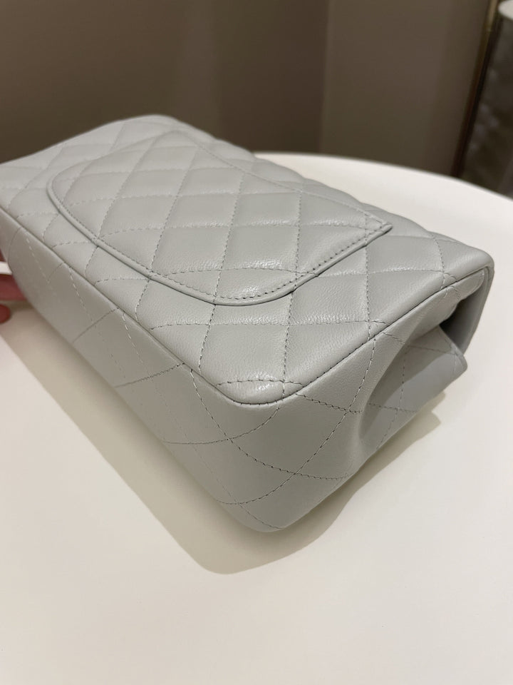 Chanel Classic Quilted Mini Rectangular Light Grey Lambskin