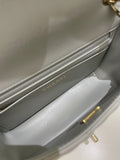 Chanel Classic Quilted Mini Rectangular Light Grey Lambskin
