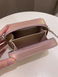 Chanel 21K Quilted Camera Sling Bag Iridescent Pink Calfskin