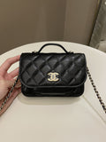 Chanel Business Affinity Clutch On Chain Black Caviar
