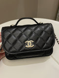 Chanel Business Affinity Clutch On Chain Black Caviar