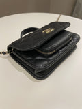 Chanel Business Affinity Clutch On Chain Black Caviar