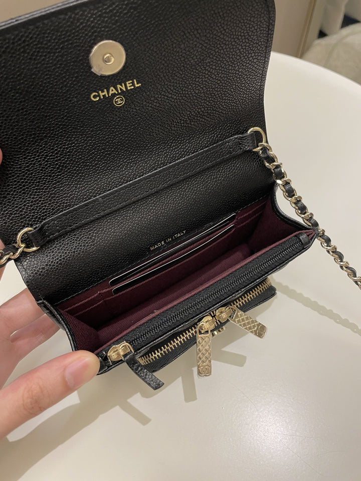 Chanel Business Affinity Clutch On Chain Black Caviar