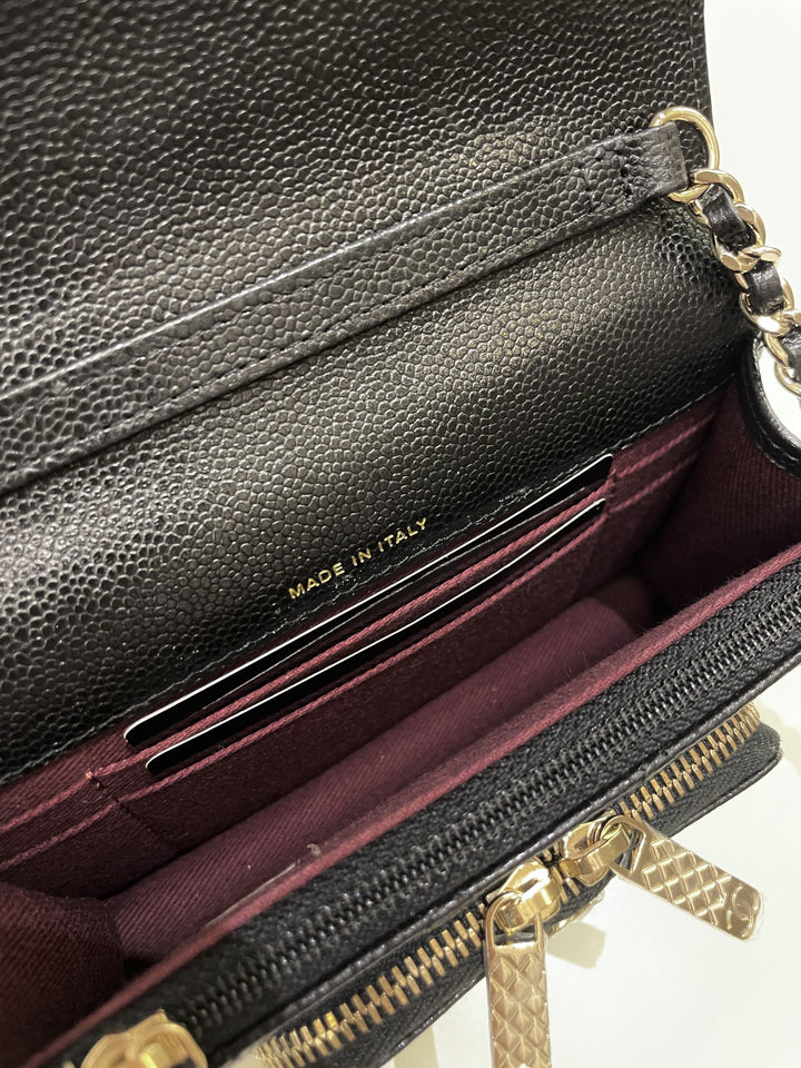 Chanel Business Affinity Clutch On Chain Black Caviar