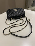 Chanel Business Affinity Clutch On Chain Black Caviar