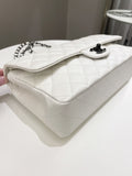 Chanel Classic Quilted Medium Double Flap Ivory Calf