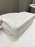 Chanel Classic Quilted Medium Double Flap Ivory Calf