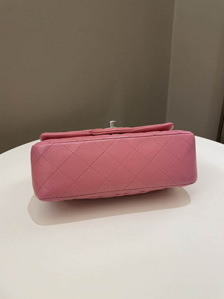 Chanel Classic Quilted Mini Rectangular Mauve Pink Lambskin