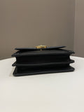 Chanel Chevron North South Boy Black Stiff Lambskin