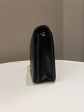 Chanel Quilted Boy Wallet On Chain Black Caviar