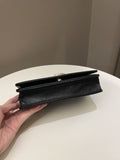 Chanel Quilted Boy Wallet On Chain Black Caviar