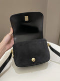 Chanel CC Mini Messenger Bag Black Coated Calfskin / Suede